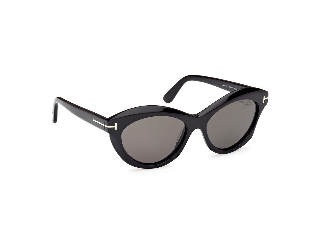 Shiny Black Female Sunglasses Tom Ford 889214477729