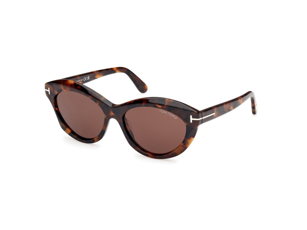 Dark Havana Female Sunglasses Tom Ford 889214477736