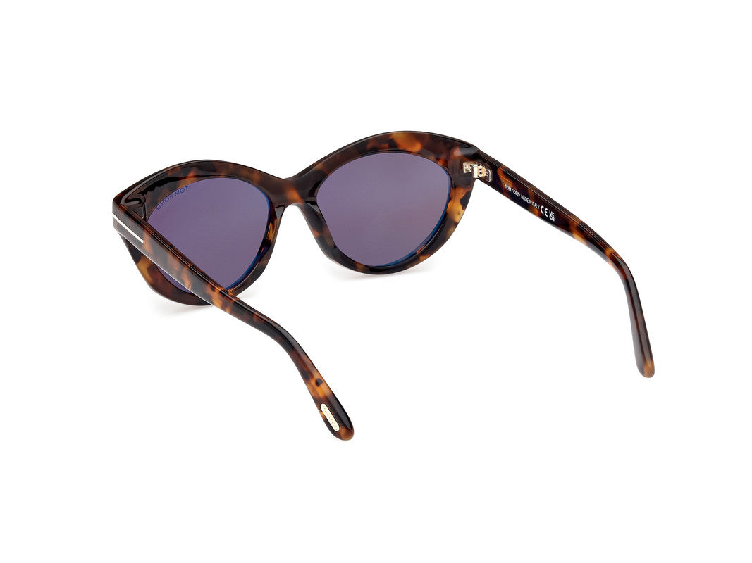 Dark Havana Female Sunglasses Tom Ford 889214477736