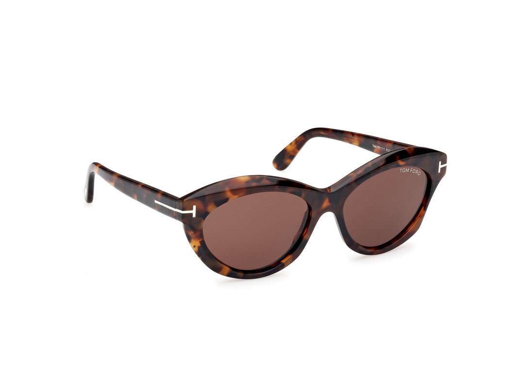 Dark Havana Female Sunglasses Tom Ford 889214477736