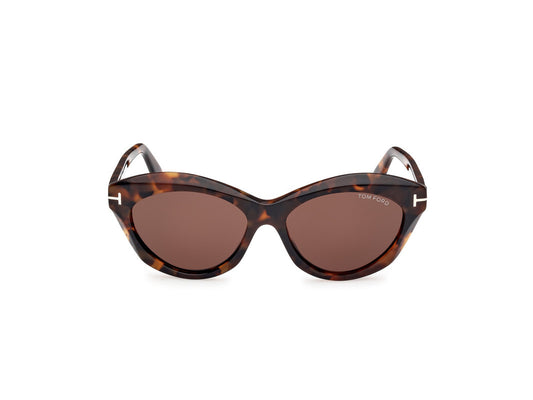 Dark Havana Female Sunglasses Tom Ford 889214477736