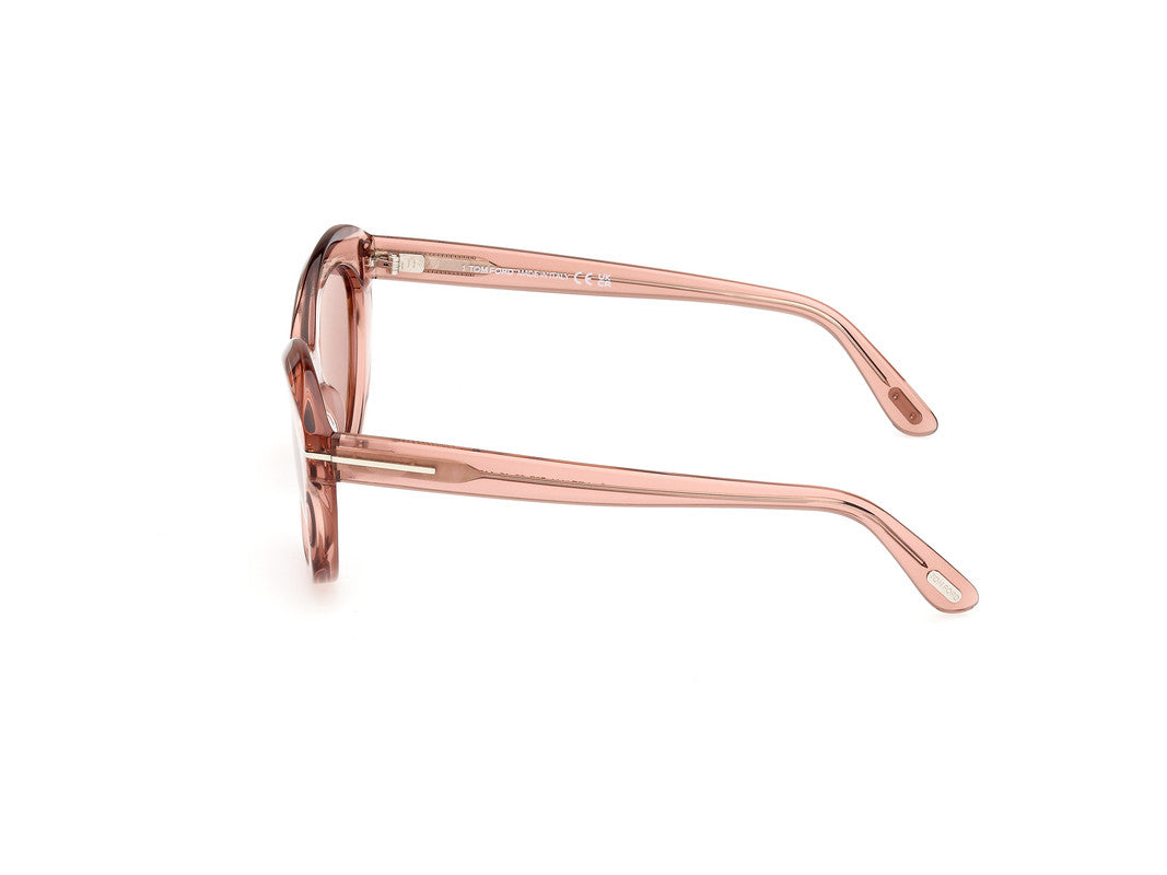 Shiny Light Pink Female Sunglasses Tom Ford 889214477750