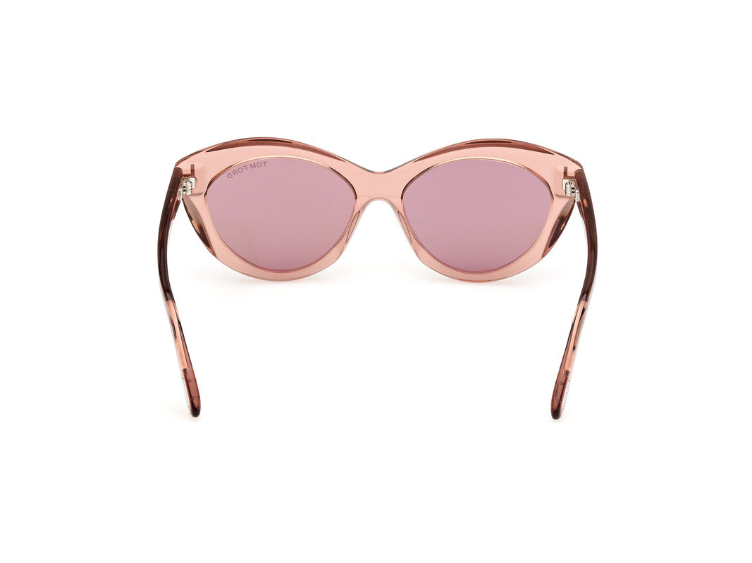 Shiny Light Pink Female Sunglasses Tom Ford 889214477750