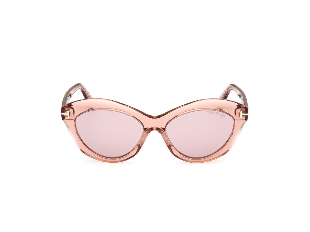 Shiny Light Pink Female Sunglasses Tom Ford 889214477750