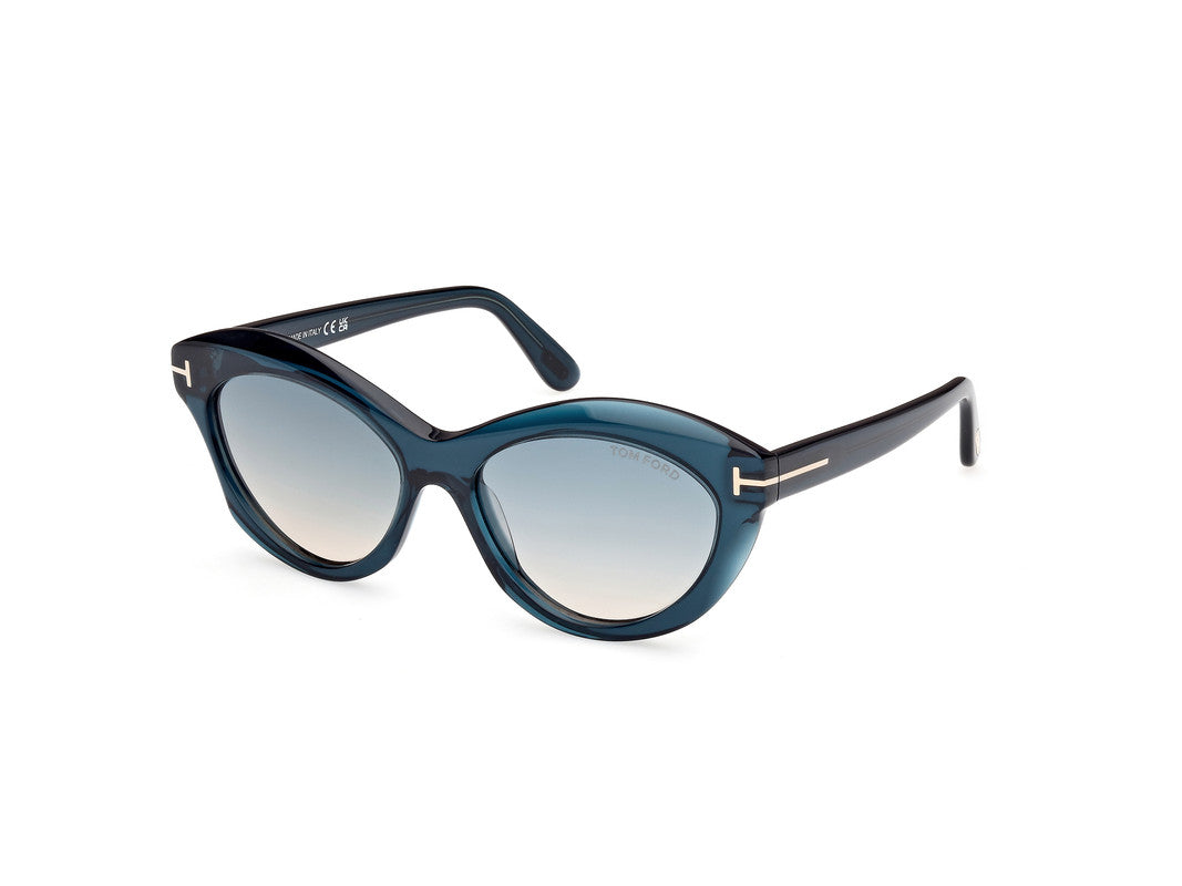 Shiny Blue Female Sunglasses Tom Ford 889214477767