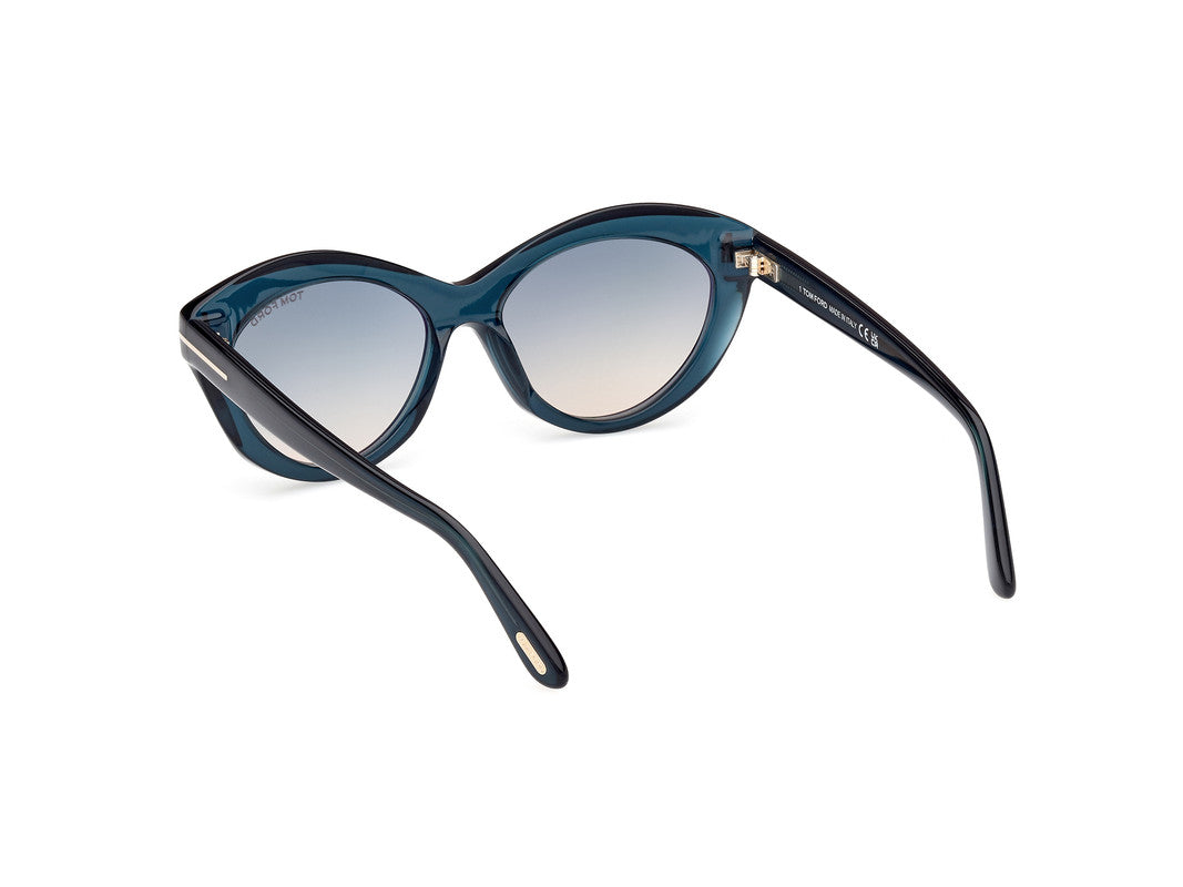 Shiny Blue Female Sunglasses Tom Ford 889214477767