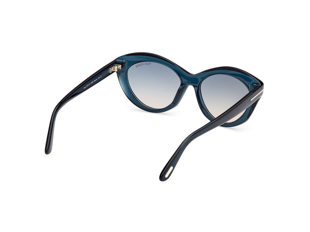 Shiny Blue Female Sunglasses Tom Ford 889214477767