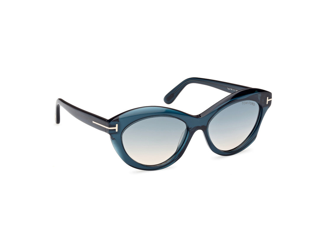 Shiny Blue Female Sunglasses Tom Ford 889214477767