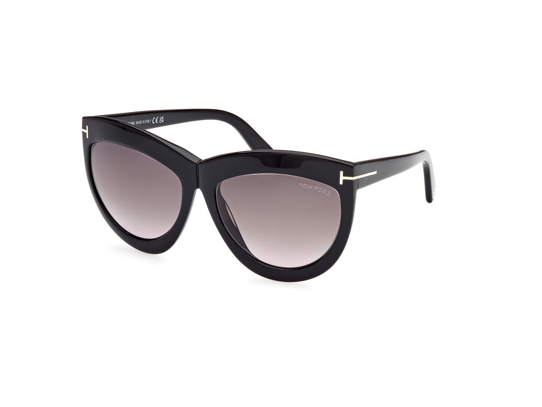 Shiny Black Female Sunglasses Tom Ford 889214479846