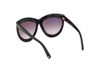 Shiny Black Female Sunglasses Tom Ford 889214479846