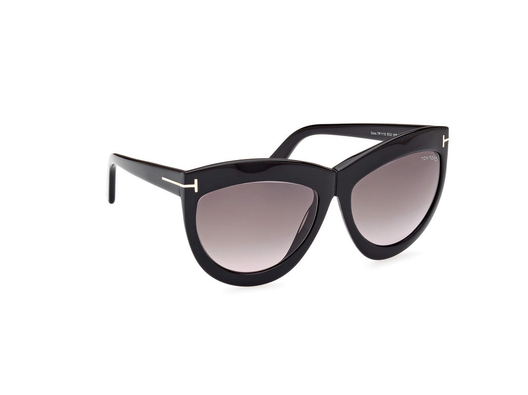 Shiny Black Female Sunglasses Tom Ford 889214479846
