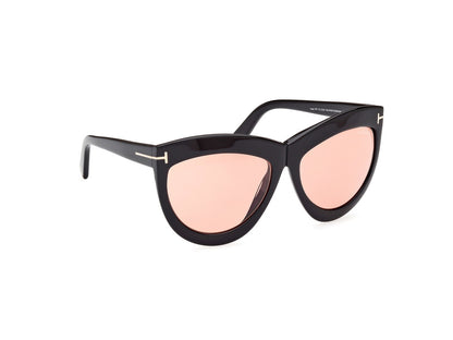 Shiny Black Female Sunglasses Tom Ford 889214479853