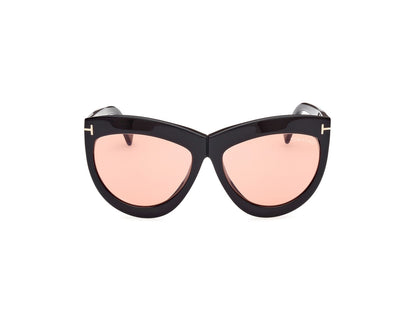 Shiny Black Female Sunglasses Tom Ford 889214479853
