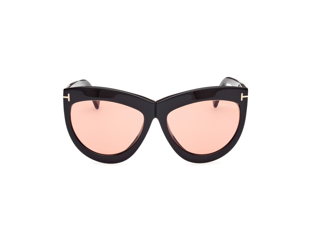 Shiny Black Female Sunglasses Tom Ford 889214479853