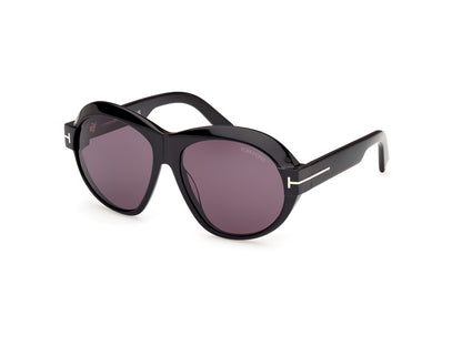 Shiny Black Female Sunglasses Tom Ford 889214479877