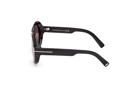 Shiny Black Female Sunglasses Tom Ford 889214479877