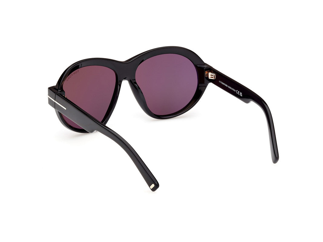 Shiny Black Female Sunglasses Tom Ford 889214479877