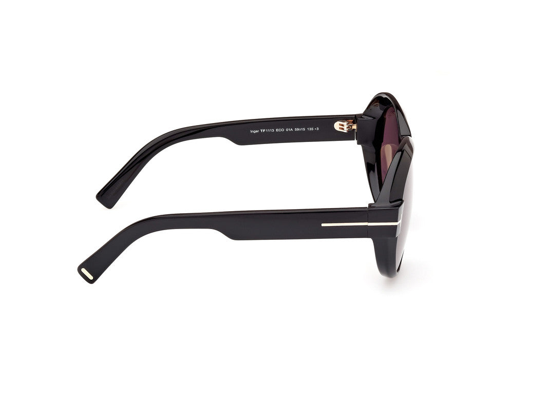 Shiny Black Female Sunglasses Tom Ford 889214479877