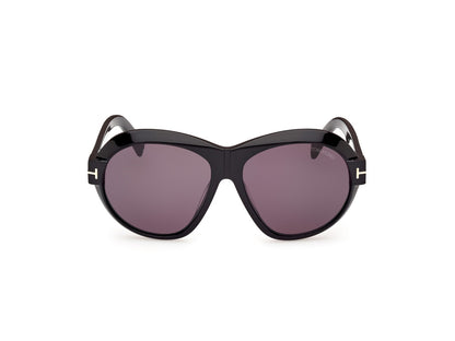 Shiny Black Female Sunglasses Tom Ford 889214479877