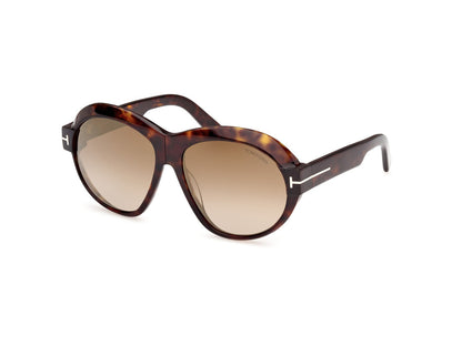 Dark Havana Female Sunglasses Tom Ford 889214479884