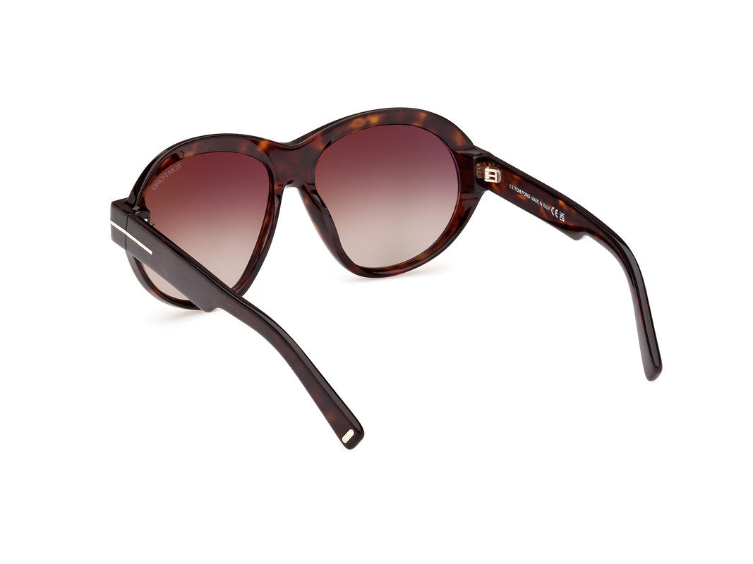 Dark Havana Female Sunglasses Tom Ford 889214479884