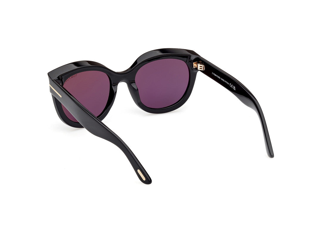 Shiny Black Female Sunglasses Tom Ford 889214479907