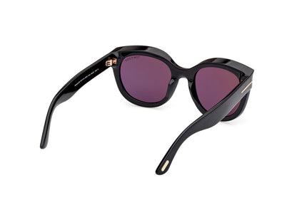 Shiny Black Female Sunglasses Tom Ford 889214479907