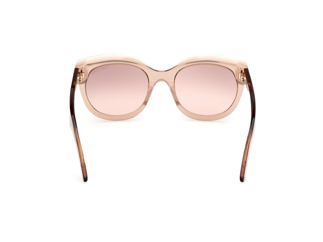 Shiny Light Brown Female Sunglasses Tom Ford 889214479914