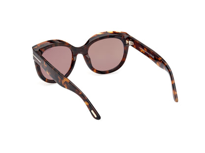 Dark Havana Female Sunglasses Tom Ford 889214479921