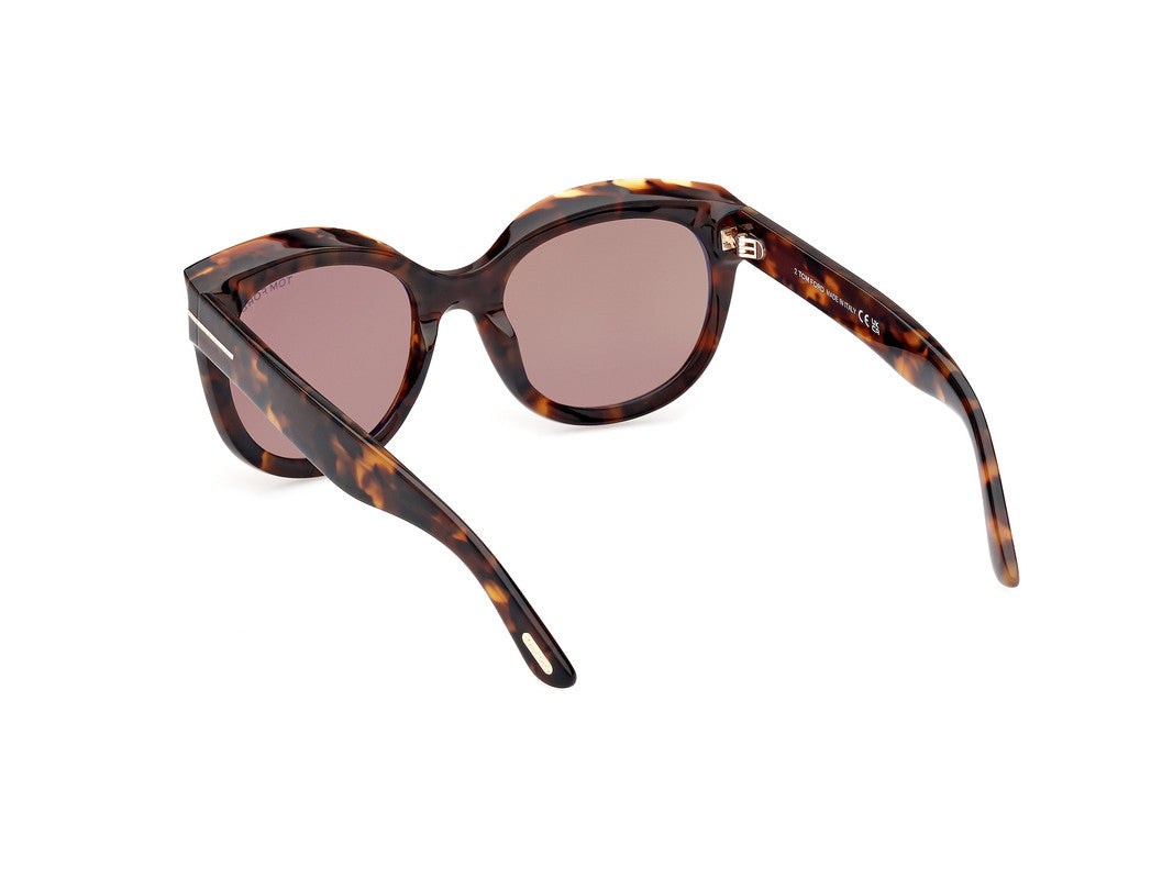 Dark Havana Female Sunglasses Tom Ford 889214479921