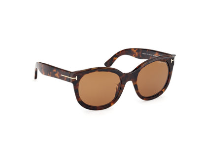 Dark Havana Female Sunglasses Tom Ford 889214479921