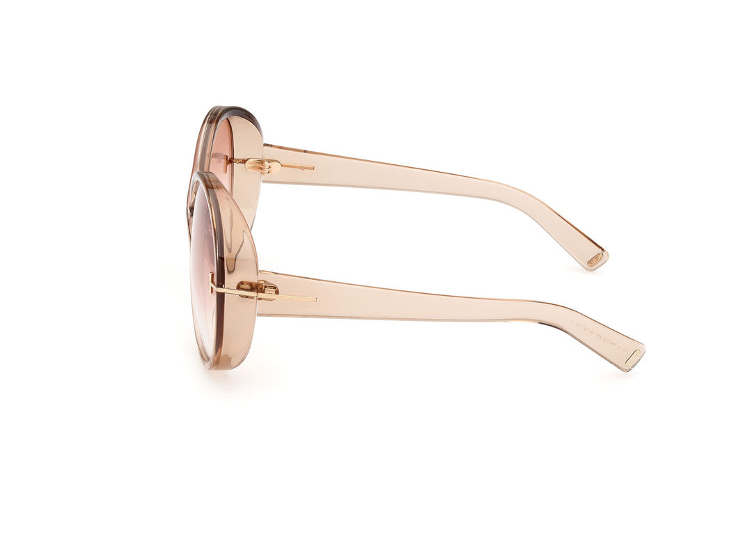 Shiny Light Brown Female Sunglasses Tom Ford 889214477781