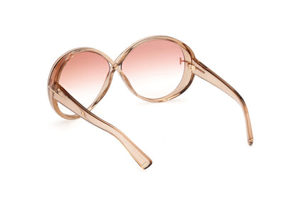 Shiny Light Brown Female Sunglasses Tom Ford 889214477781