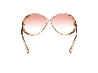 Shiny Light Brown Female Sunglasses Tom Ford 889214477781