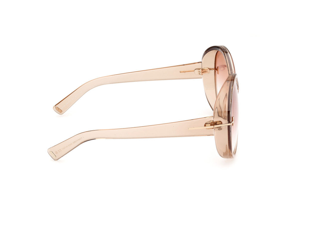 Shiny Light Brown Female Sunglasses Tom Ford 889214477781