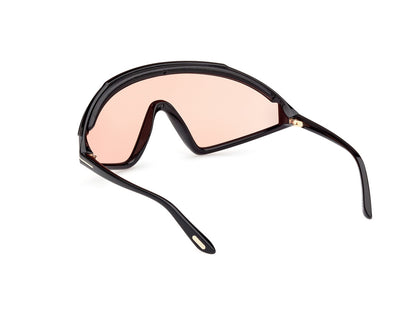 Shiny Black Male Sunglasses Tom Ford 889214476562