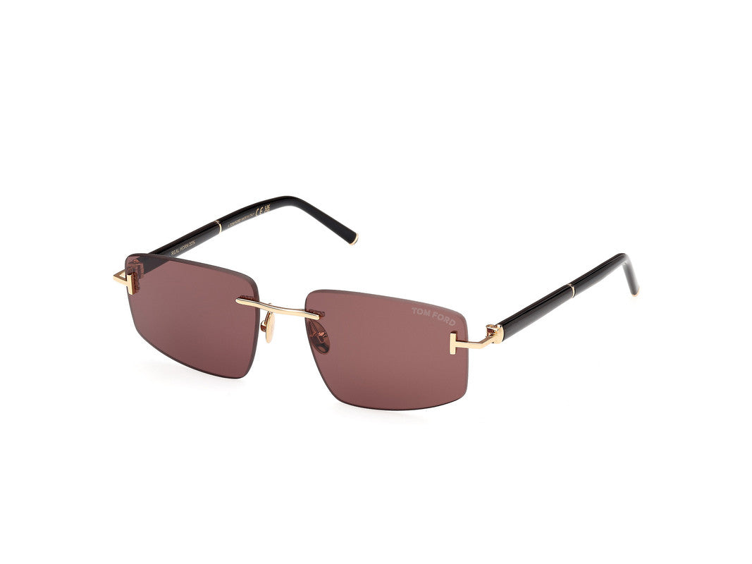 Shiny Deep Gold Male Sunglasses Tom Ford Private Collection 889214496843