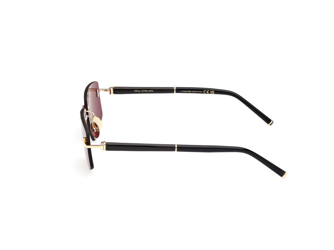 Shiny Deep Gold Male Sunglasses Tom Ford Private Collection 889214496843