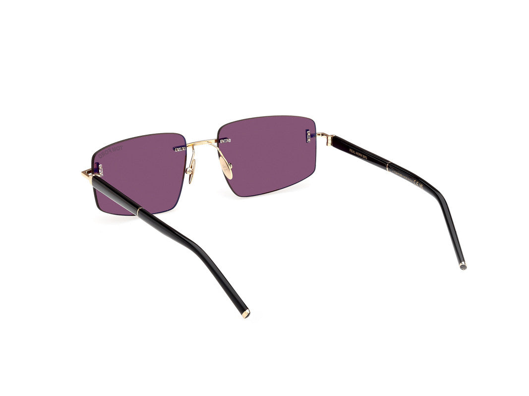 Shiny Deep Gold Male Sunglasses Tom Ford Private Collection 889214496843