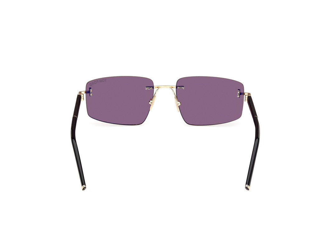Shiny Deep Gold Male Sunglasses Tom Ford Private Collection 889214496843