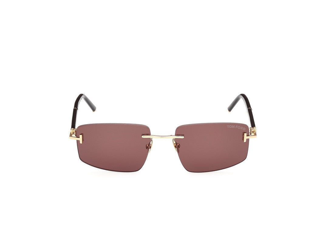 Shiny Deep Gold Male Sunglasses Tom Ford Private Collection 889214496843