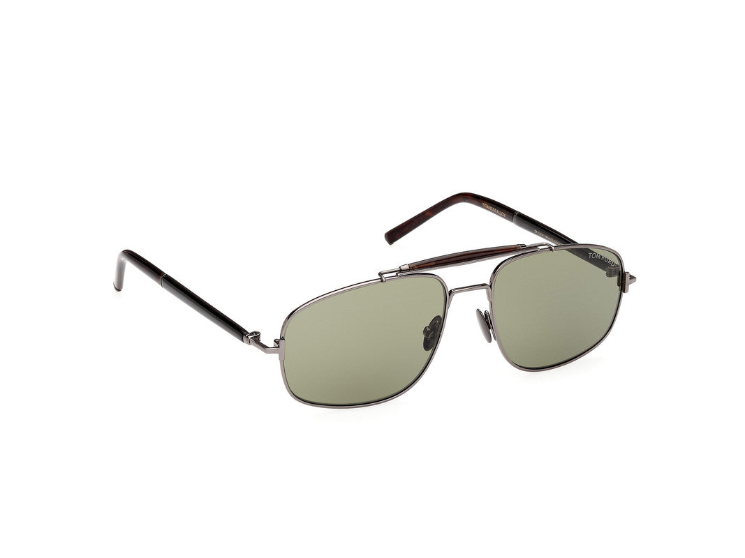 Shiny Gunmetal Male Sunglasses Tom Ford Private Collection 889214496850