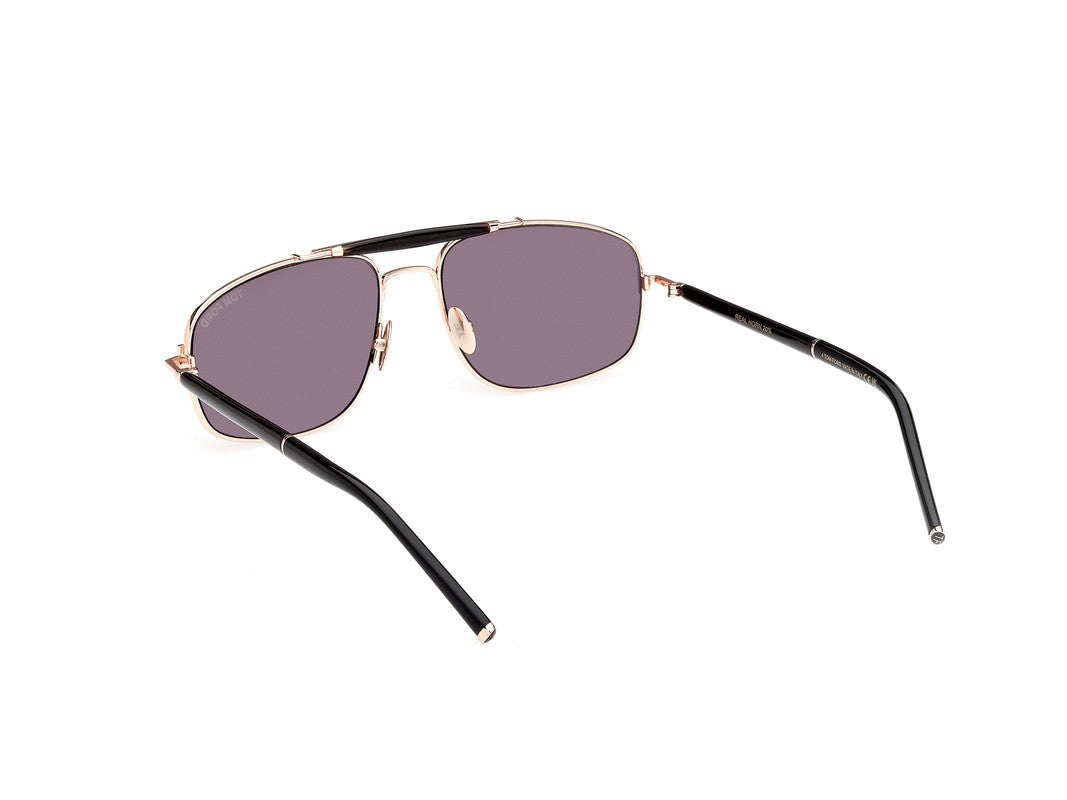 Shiny Rose Gold Male Sunglasses Tom Ford Private Collection 889214496867