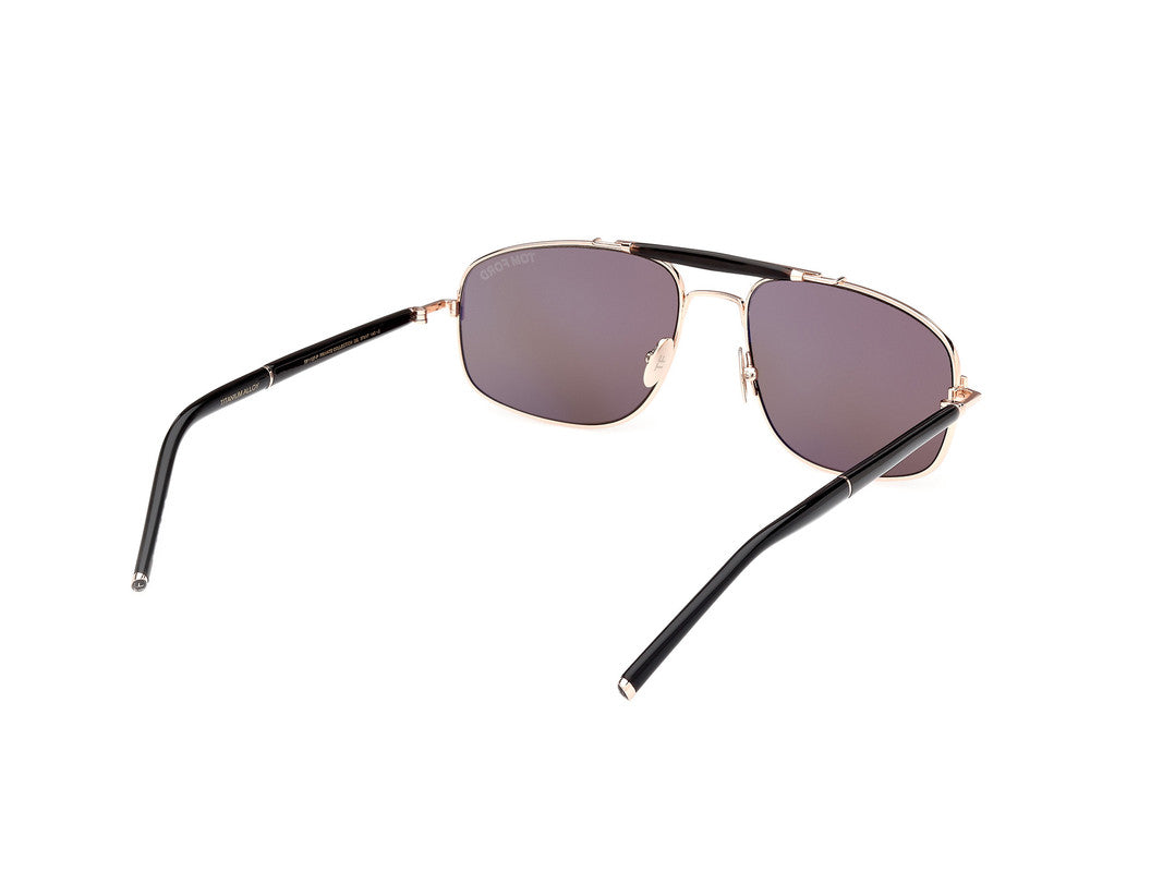 Shiny Rose Gold Male Sunglasses Tom Ford Private Collection 889214496867