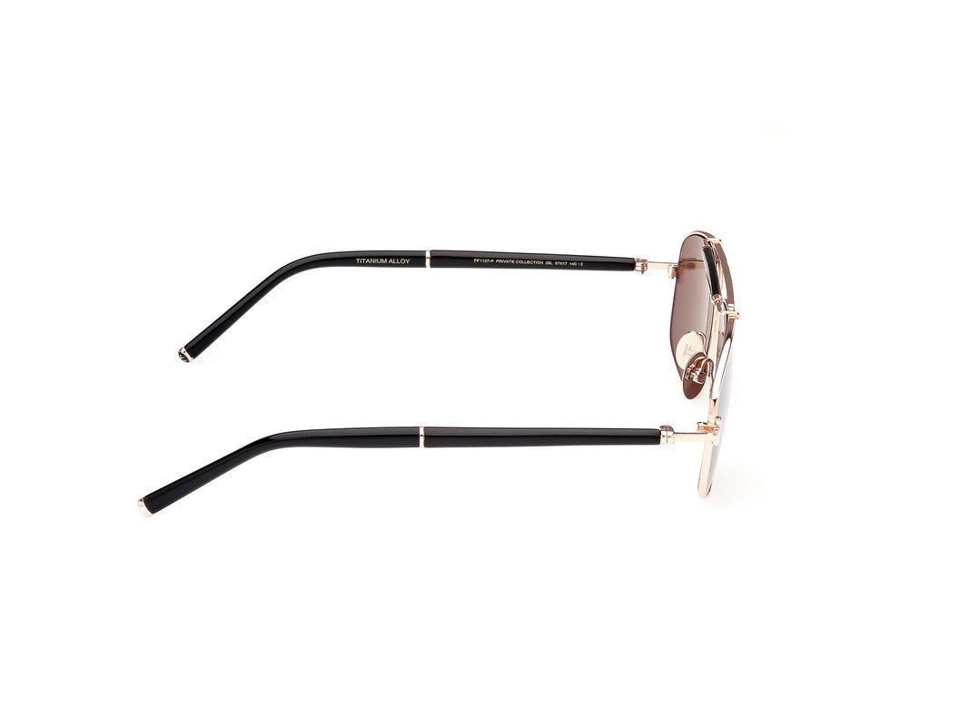 Shiny Rose Gold Male Sunglasses Tom Ford Private Collection 889214496867