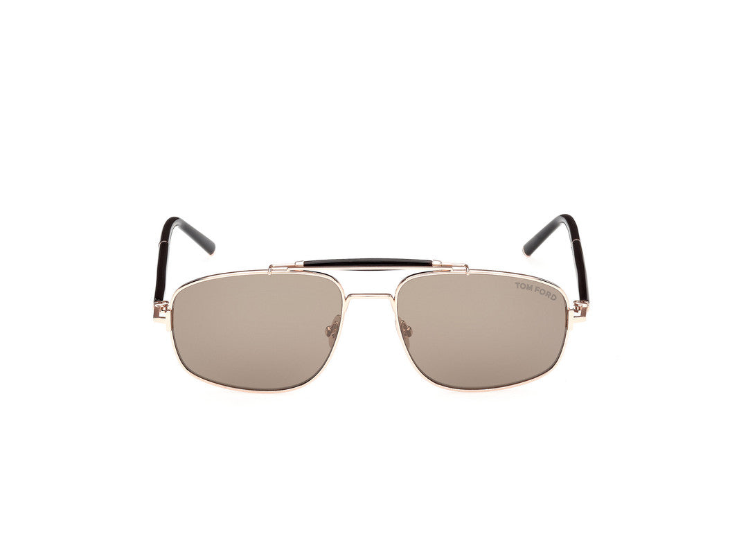 Shiny Rose Gold Male Sunglasses Tom Ford Private Collection 889214496867