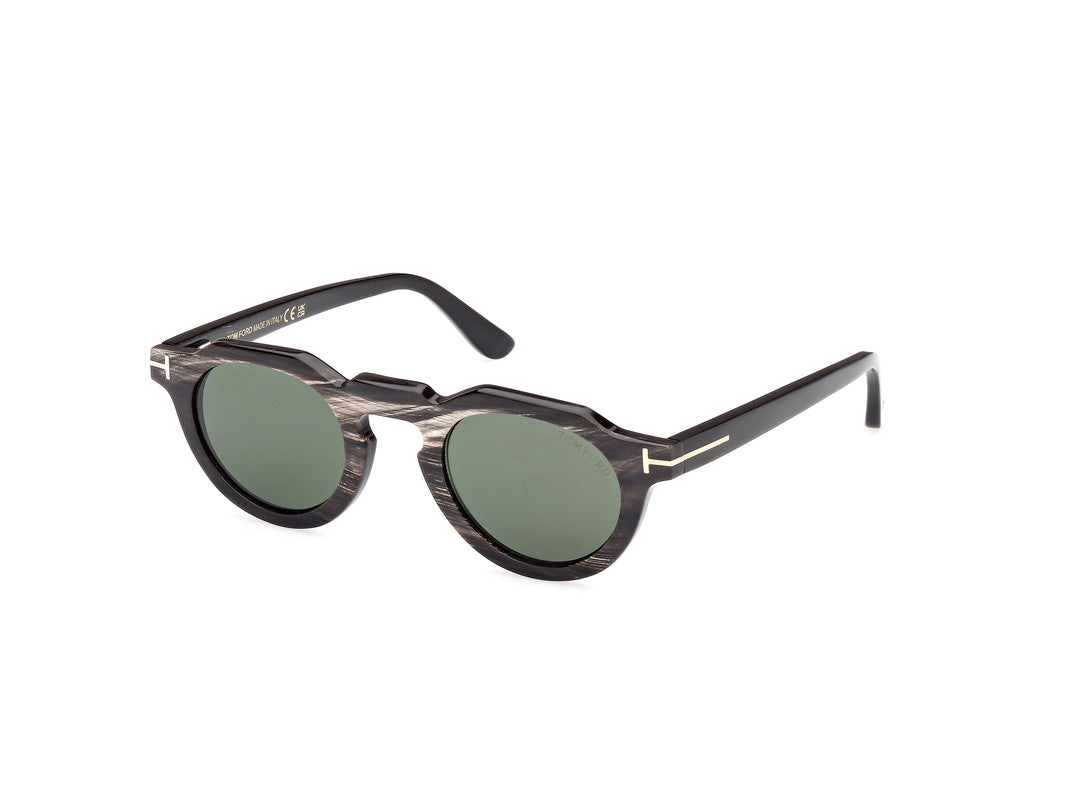 Black/Horn Male Sunglasses Tom Ford Private Collection 889214488343