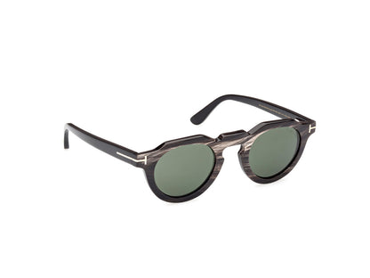 Black/Horn Male Sunglasses Tom Ford Private Collection 889214488343