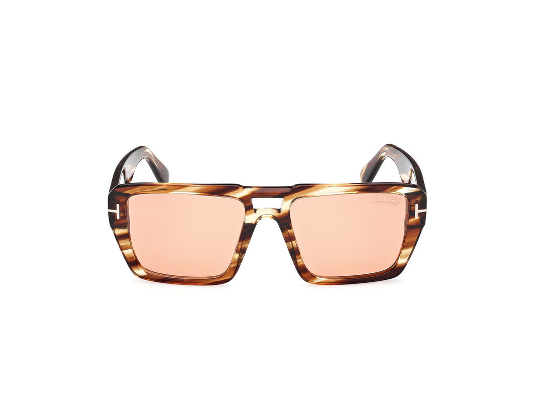 Coloured Havana Male Sunglasses Tom Ford 889214520432
