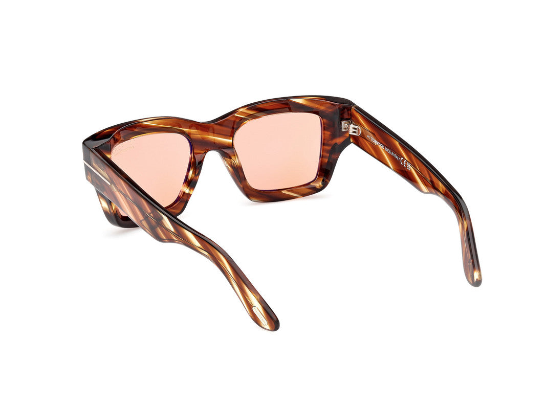 Coloured Havana Male Sunglasses Tom Ford 889214520470